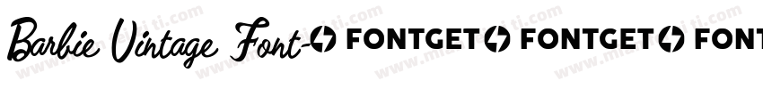 Barbie Vintage Font字体转换